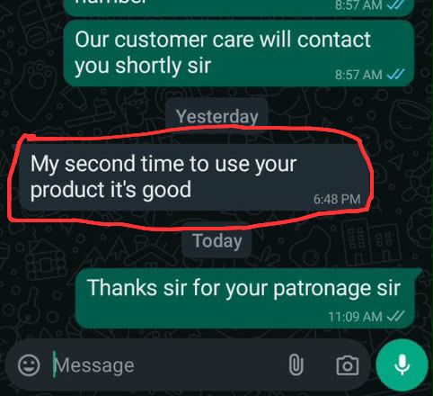 Malacap customer testimonial